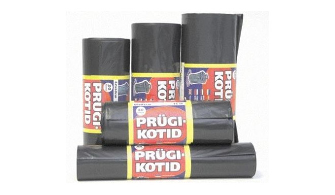 Prügikott 350l  must (1200*1500), 50my, 5tk/rullis