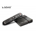 Media player SAVIO TB-G01 Smart TV Box Gold 2/16 GB Android 9.0 Pie, HDMI v 2.1, 4K, Dual WiFi, USB 