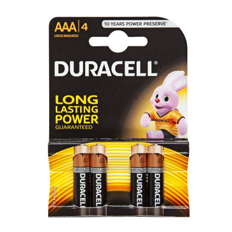 Duracell батарейка LR03/AAA/MN2400 Basic 4B