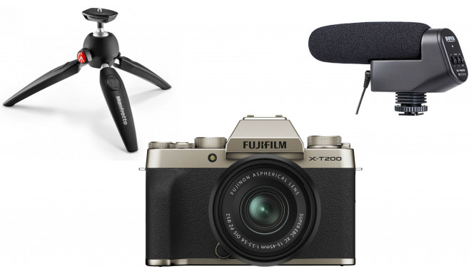 Fujifilm X-T200 Youtuber Kit, kuldne