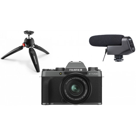 Fujifilm X-T200 Youtuber Kit, pelēks