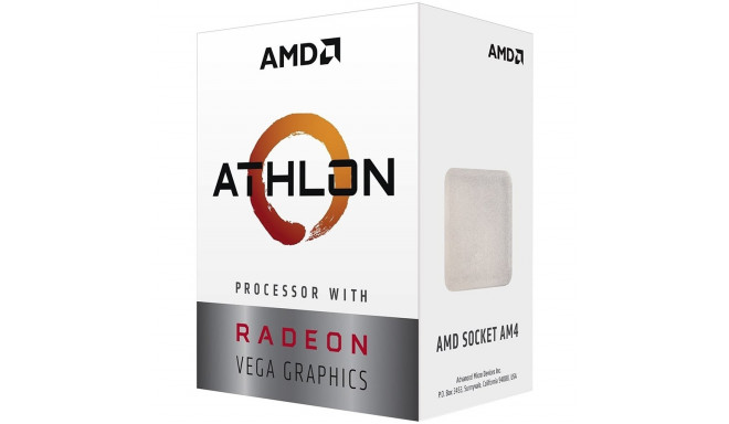 AMD CPU Desktop 2C/4T Athlon 3000G (3.5GHz,5MB,35W,AM4) box, with Radeon Vega 3 Graphics