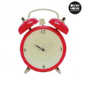 Alarm Clock Glass Wall Clock (Red)