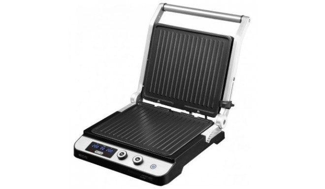 ECG Contact grill ECG KG 1000 GOURMET, 1650 - 2000W, 4 cooking positions, BBQ Booster, Inox color