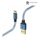 USB-kaabel Hama USB3.0 Type-C pistik (USB3.1 Gen1) sinine nylon