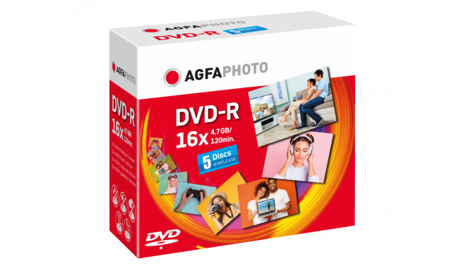 AgfaPhoto DVD-R 4.7GB 16x 5pcs jewel