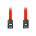 "LANBERG CA-SASA-14CU-0070-R Lanberg cable SATA DATA II (6GB/S) F/F 70cm; METAL CLIPS RED"