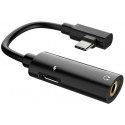 Hoco adapter USB-C - Lightning - 3.5mm (LS19BK)