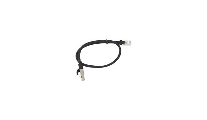 Lanberg patchcord RJ45 Cat. 6 UTP 0.5m, black (PCU6-10CC-0050-BK)