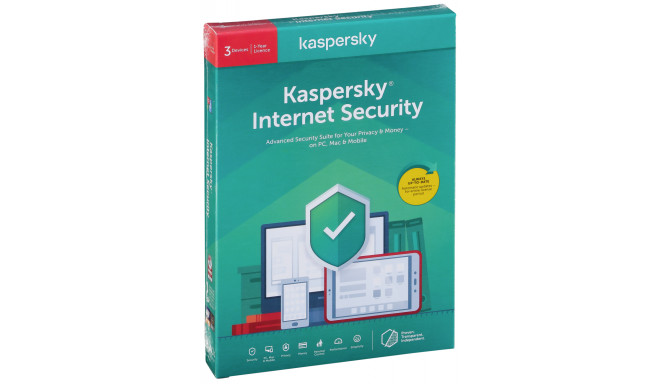 Kaspersky Internet Security 2020 3 PCs  1 Year
