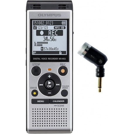 Olympus диктофон WS-852 + ME52 микрофон, серый