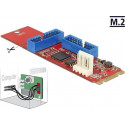 DeLOCK M.2 Key B + M male> 2 x USB 3.0 pin header, converter (converter)