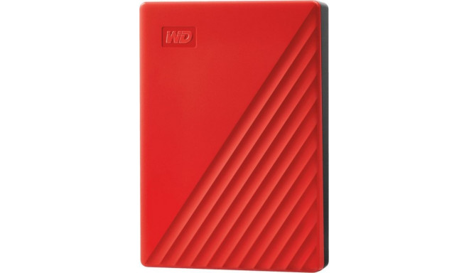 Western Digital väline kõvaketas My Passport 4TB microUSB 3.2, punane