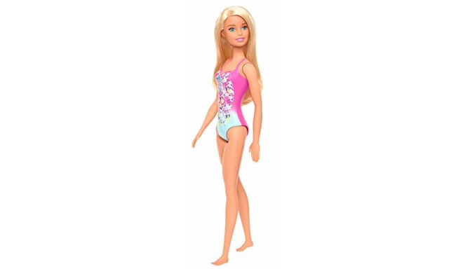 Barbie Beach doll with a bathing suit in a flower - GHW37