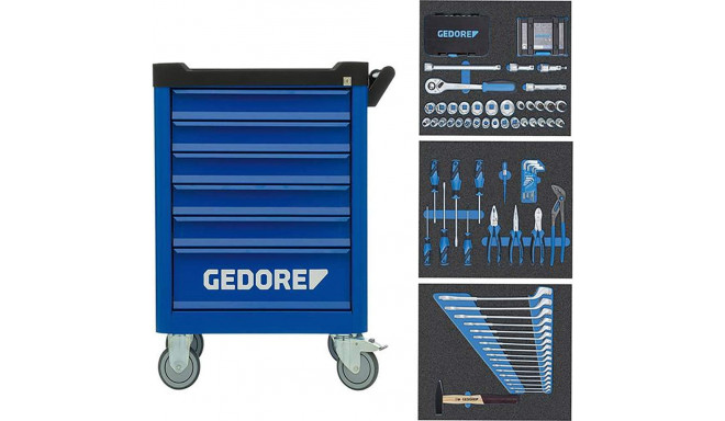 Gedore tool trolley Workster WSL-M-TS-172 (blue / black, incl. 172 tools)