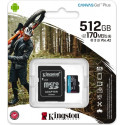 Kingston Canvas Go! Plus 512 GB microSDXC, memory card (black, UHS-I (U3), A2, Class 10, V30)