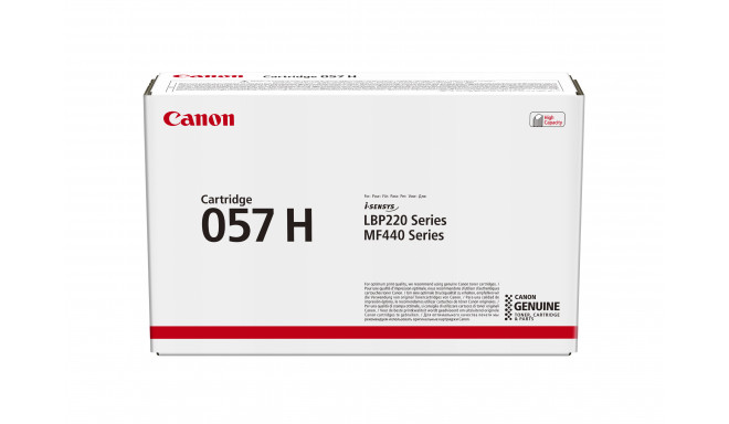 Tooner Canon 057H must suuremahuline 10000lk ImageCLASS MF449x, i-SENSYS LBP223dw LBP226dw LBP228x L