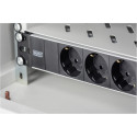 DIGITUS power strip 3-fold 2m safety contact plug