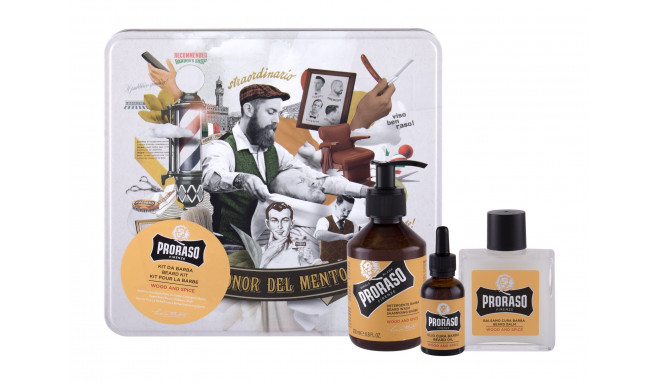 PRORASO Wood & Spice Beard Wash (200ml) (Set)