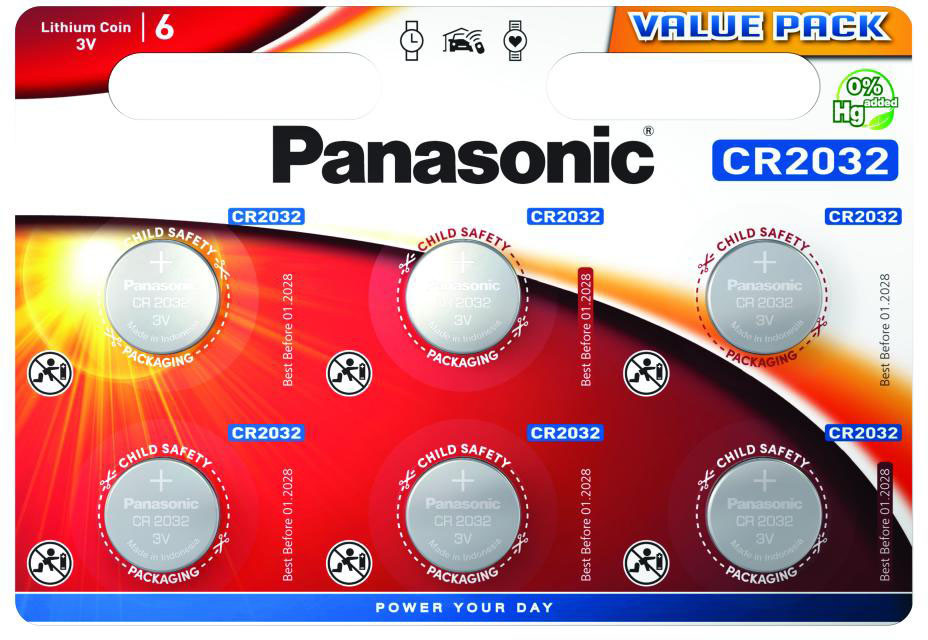 PANASONIC BATTERIES CR-2032EL/6B