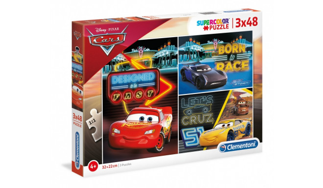 Clementoni puzzle Cars 3x48pcs