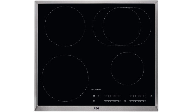 AEG built-in induction hob IKS6441CXB, black/stainless steel