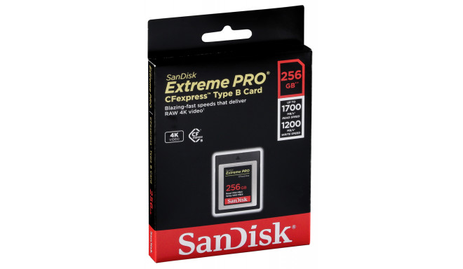 SanDisk memory card CF Express Type 2 256GB Extreme Pro (SDCFE-256G-GN4NN)