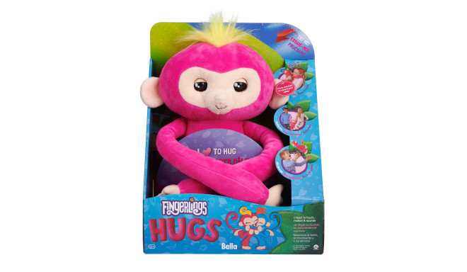 FINGERLINGS plush monkey Hugs, pink, 3532