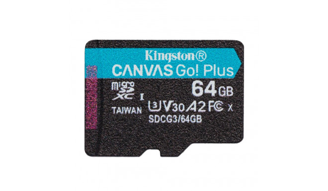 Kingston mälukaart microSDXC 64GB UHS-I (SDCG3/64GBSP)