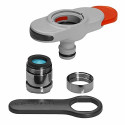 GARDENA Faucet Connector for Indoor Taps, Faucet Piece (light grey / orange, 13mm (1/2 ") - 19mm (3/
