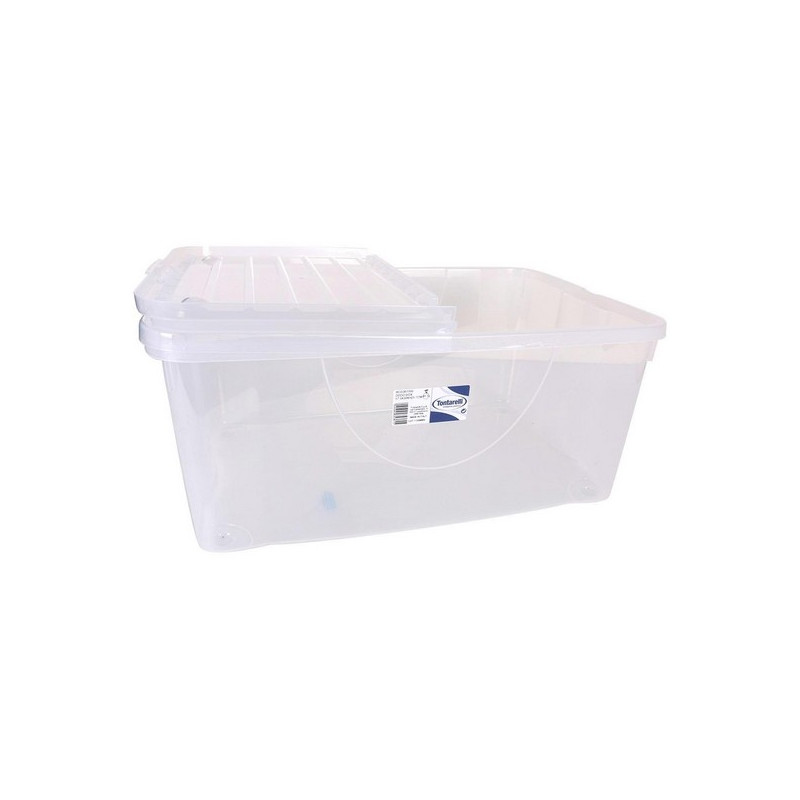 Storage Box with Lid Tontarelli Plastic Transparent (40 L) - Varia ...