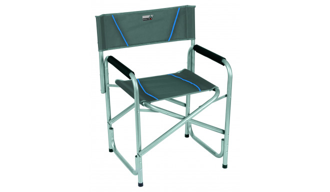 Camp chair Cadiz, folding, dark grey/blue