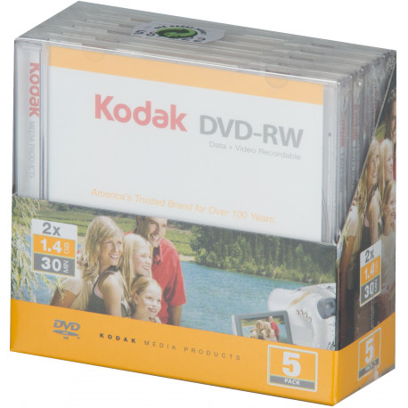 Kodak Mini DVD-RW 1,4GB Slim Case 5pcs