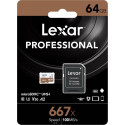 Lexar memory card microSDXC 64GB Pro 667X U3 V30