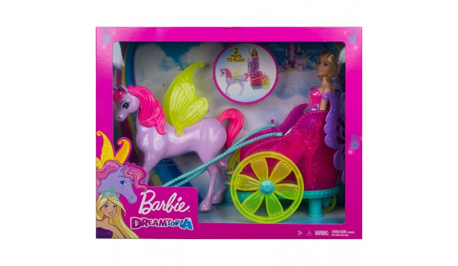 Barbie Chariot + Fantasy Horse & Princess Doll