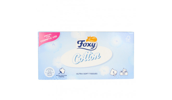 FOXY FACIAL COTTON pañuelos ultra suaves 90 u