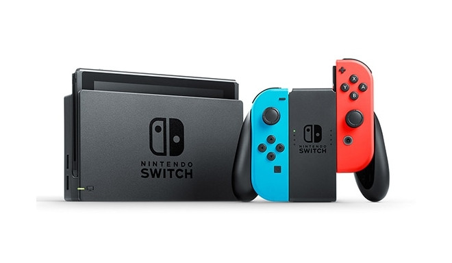 Nintendo gaming console Switch Joy-Con V2, neon red/neon blue