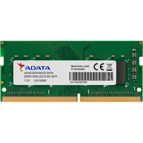 ADATA DDR4 8 GB -3200 - CL - 22 - Single, Premier, Retail (AD4S320038G22-RGN)