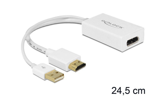 ADAPTER HDMI(M)->Display port(F)+USB(M) 24cm