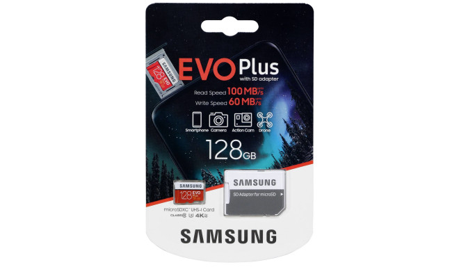 Samsung memory card microSDXC 128GB EVO+ + adapter (MB-MC128HA/EU)