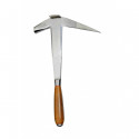 Universal slater´s hammer - Left and right bevel Nail puller, handforged, leather handle, polished f