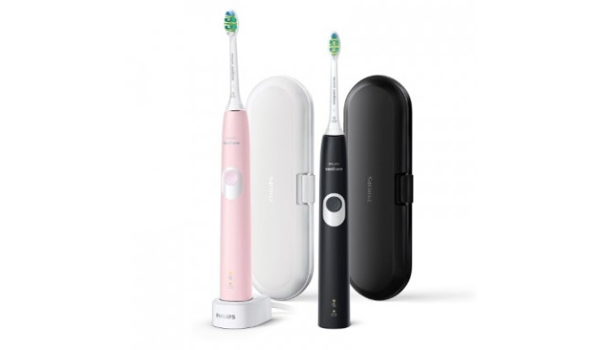 Philips Sonicare ProtectiveClean 4300 electric toothbrush HX6800/35, 2 handles 2 Brush heads, 2 Trav