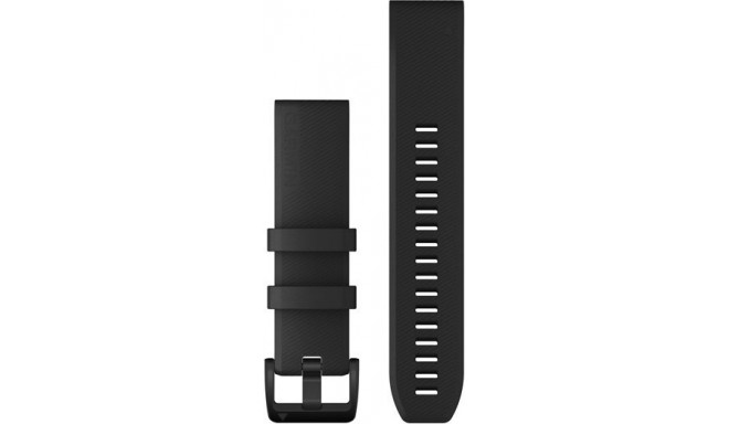 Garmin watch strap QuickFit 22mm, black silicone/stainless steel