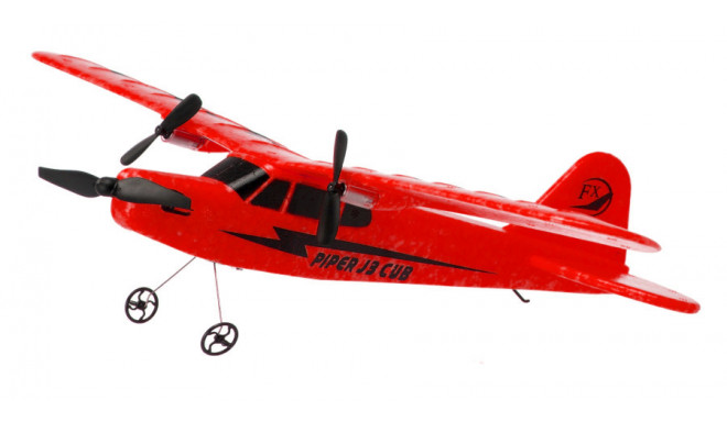 TPC RC plane Piper J-3 CUB 2.4GHz RTF wingspan 34cm, red
