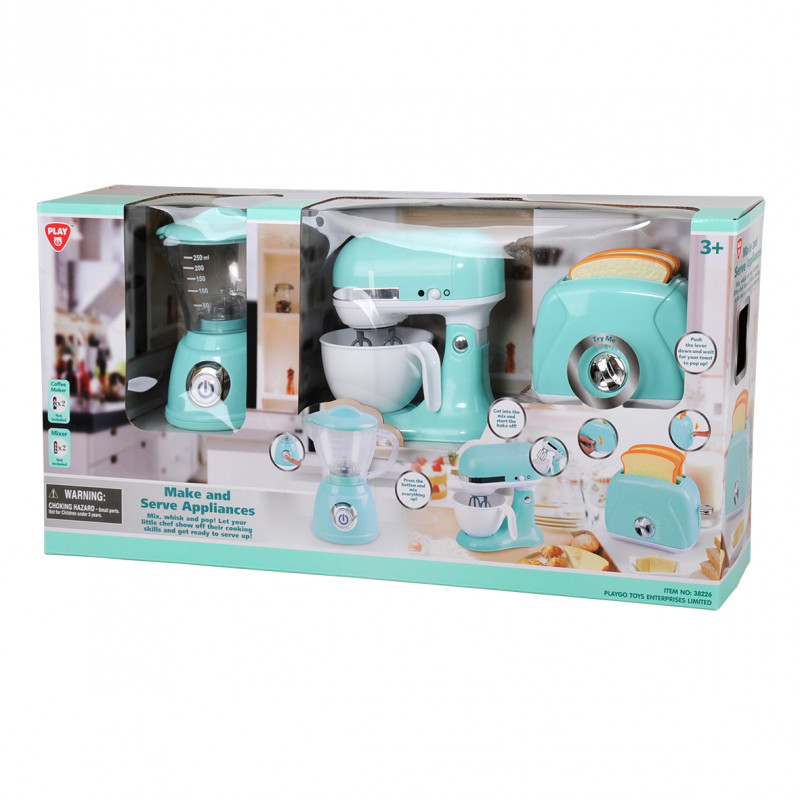 Playgo Perfect Kitchen Appliance Trio Play Set - Blue