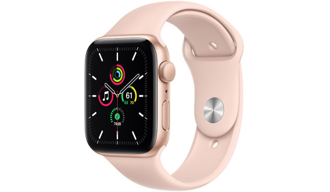 Apple Watch SE GPS 44mm Sport Band, gold/pink sand