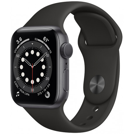 Apple Watch 6 GPS 40mm Sport Band, space gray/black