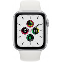Apple Watch SE GPS 44mm Sport Band, silver/white