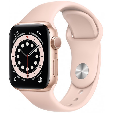 Apple Watch 6 GPS 40mm Sport Band, gold/pink sand