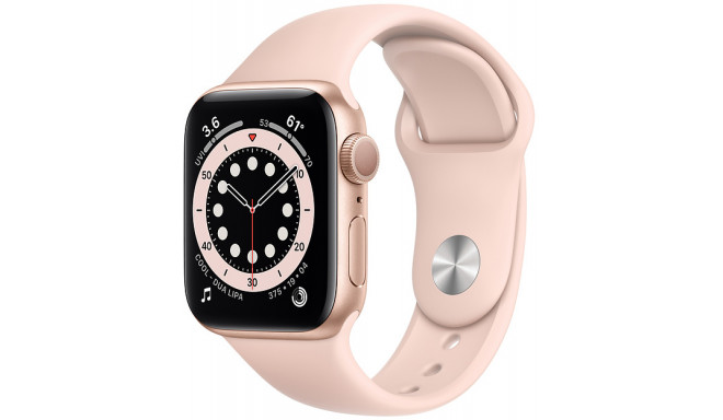 Apple Watch 6 GPS 40mm Sport Band, gold/pink sand